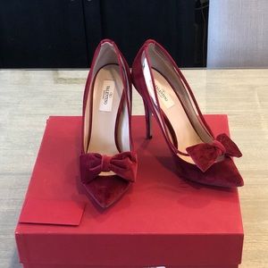 Valentino Red Suede Pumps